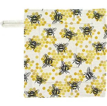 Kuchyňská zástěra Snový svět Lněná chňapka se včelami