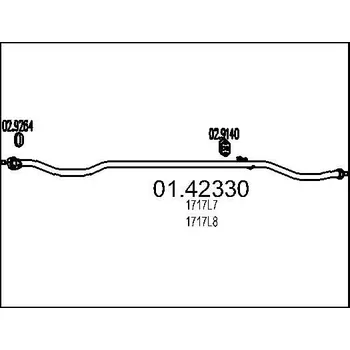 Výfuková trubka Výfuková trubka MTS 01.42330