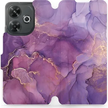 Pouzdro na mobilní telefon Flipové pouzdro Mobiwear - Xiaomi Redmi 13 - VP20S Fialový mramor (Knížkové flip pouzdro, obal, kryt na mobil Xiaomi Redmi 13 - VP20S Fialový mramor, materiál Umělá kůže + TPU - ochrana 360°, stojánek, silikonová vanička, magnetické zavírání)