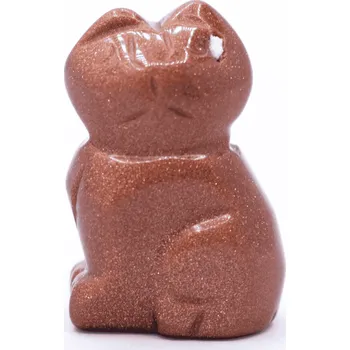 Milujeme Kameny Avanturín oranžový syntetický (pouštní písek) - kočka - tromlovaný kámen VADA VAD256 449561