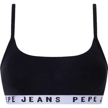 Dámské tričko Pepe Jeans Dámské prádlo LOGO STR BRLT 1PK Barva: černá, Velikost: XL