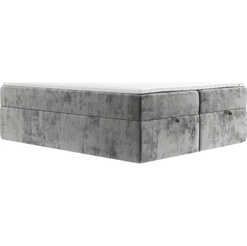 Postel Maison de Rêve Šedá čalouněná postel boxspring FREJA 160 x 200 cm