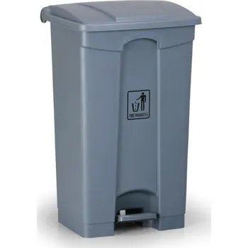 Odpadkový koš Nášlapný víceúčelový koš na odpadky 87 l, 480 x 360 x 820 mm, šedá