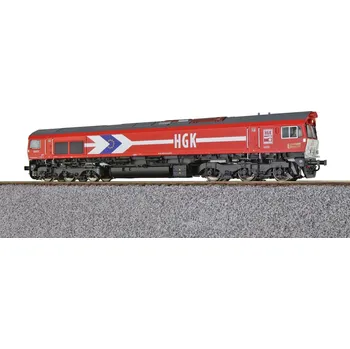 Vláček a vláčkodráha Diesellok H0, C66, DE 672 HGK, Ep VI, Vorbildzustand um 2014, verkehrsrot, Sound+Rauch, DC/AC - expresní doprava