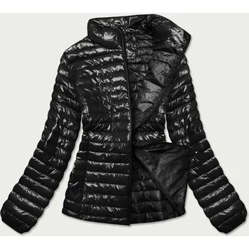 Černá lesklá dámská prošívaná bunda (N-6107-1) odstíny černé 50