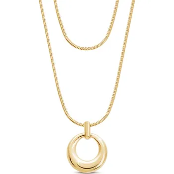 Řetízek biju Dvojitý hadovitý řetízek s kruhem pozlacený 2184