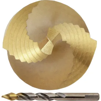 Vrták NÁSTROJE CZ Vrták 03,30 - 65/36 DIN 338RGSHSSCo5TiN Lesklý, typ Gold Step, s 3D stopkou - S338RGSNHSSCO5TIN3D0330