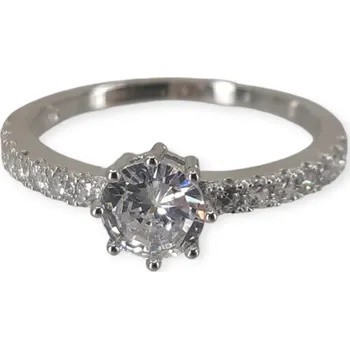 Prsten Stříbrný zásnubní prsten se zirkony – model 2506 Velikost prstenu: 57/18,1