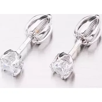 Náušnice Dámské náušnice bílé zlato 585 zirkon 52GZ-60188B