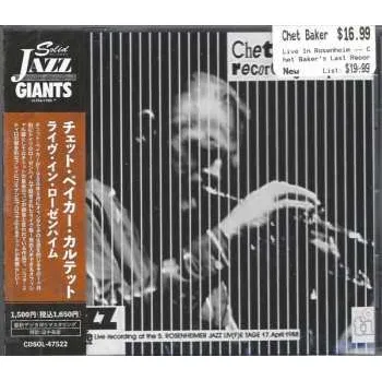 Zahraniční hudba CD Chet Baker: Chet Baker's Last Recording As Quartet 2022