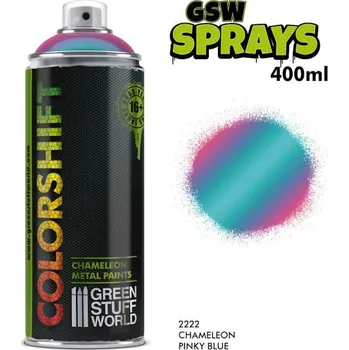 Modelářská barva Green Stuff World PINKY BLUE - Colorshift Chameleon Spray - 400ml (Green Stuff World)
