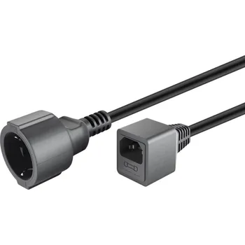 PREMIUMCORD Prodlužovací přívod 230V s EURO konektorem C14 (IEC connection) , 20cm