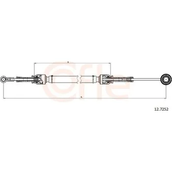 Tažné lanko, ruční převodovka COFLE 12.7252