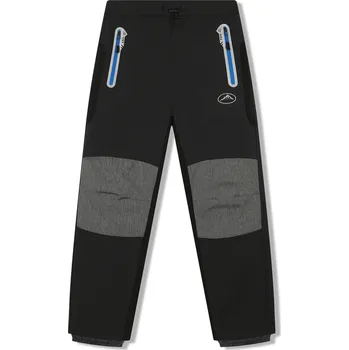 Chlapecké softshellové kalhoty, zateplené - KUGO HK5068, černá / modré zipy Barva: Černá, Velikost: 176