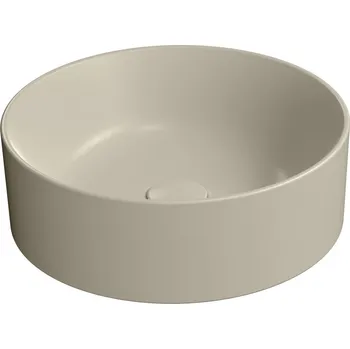 Umyvadlo KUBE X keramické umyvadlo na desku, průměr 40cm, creta mat