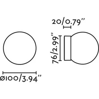 Lampička FARO BARCELONA Ping LED nástěnné svítidlo, černá/opál, sklo, hliník, Ø 10 cm - Nástěnný držák - Ø 7,6 cm, výška 2 cm černá, opálová 1 x 7,8 W LED - Doprava zdarma