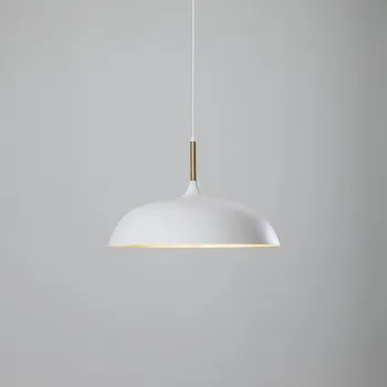 Eko-Light Závěsné světlo Lincoln, bílá/zlatá - Stříška Ø 10 cm, výška 2 cm bílá, zlatá 1 x 60 W - Doprava zdarma