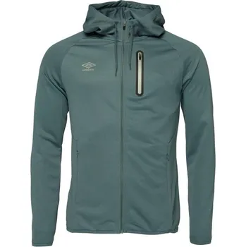 Pánská mikina Pánská mikina se zipem Umbro SPORTSWEAR FULL ZIP HOODIE S Tmavě zelená, Béžová