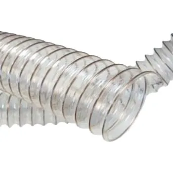 odsavač pilin DLplast WIRE TPU-Z 100mm transparentní s poměděnou spirálou