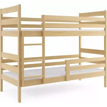 Postel BMS GROUP Dětská patrová postel Eryk - 2 osoby, 90x200 bez úložného prostoru, bez matrace – Borovice