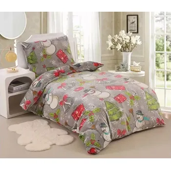 Povlečení POVLEČENÍ MICROPLYŠ - sněhulák NAVIDAD