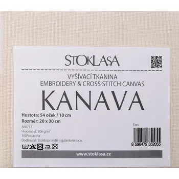 Kanava Vyšívací tkanina Kanava 20x30 cm 54 oček