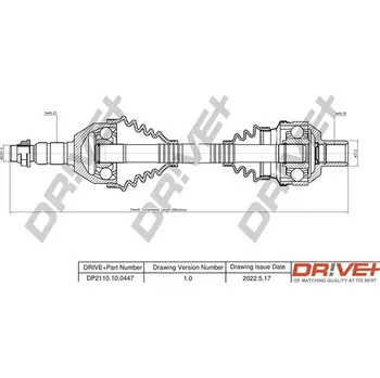 Poloosa kola Hnací hřídel Dr!ve+ DP2110.10.0447