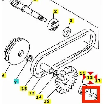 Motor pro motocykl Yamaha Polořemenice - podložka č.12 902081205000