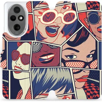 Pouzdro na mobilní telefon Flipové pouzdro Mobiwear - Honor 200 - VP18P Komiks (Knížkové flip pouzdro, obal, kryt na mobil Honor 200 - VP18P Komiks, materiál Umělá kůže + TPU - ochrana 360°, stojánek, silikonová vanička, magnetické zavírání)