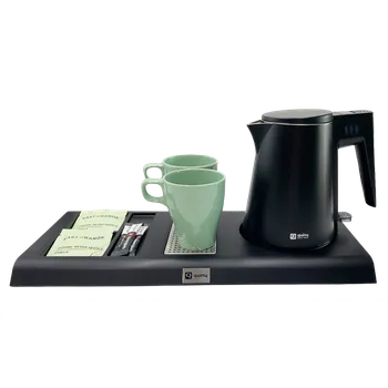 Varný set quiny matný - černý, s černou matnou konvicí