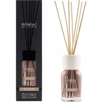Aroma difuzér Skleněný difuzér Millefiori Milano, Hedvábí a rýžový prášek, 500 ml