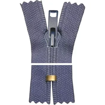 Zip Spirálový zip, nedělitelný - 75cm - modrý - WICO - BALENÍ 10 ks