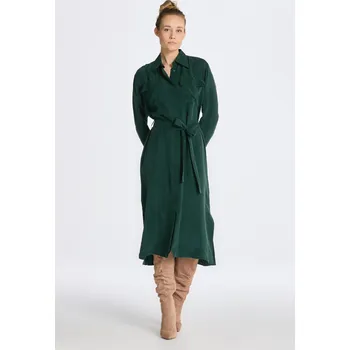 Dámské šaty ŠATY GANT RELAXED UTILITY SHIRT DRESS TARTAN GREEN
