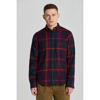 Pánská košile KOŠILE GANT REG UT PLAID FLANNEL CHECK PLUMPED RED