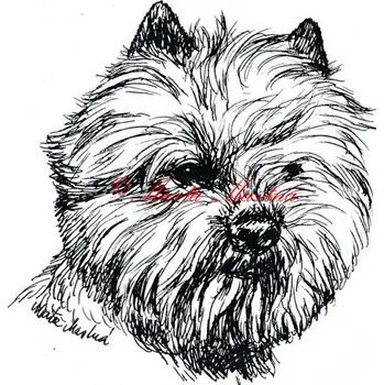 Samolepka kernteriér - archiv c540 - Malá - přibližně jako pohlednice