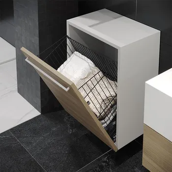 Koš na prádlo Starax Výklopný koš na prádlo ELEMENTS / Antracit 350 mm