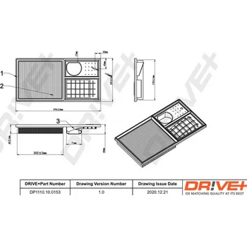 Vzduchový filtr Vzduchový filtr Dr!ve+ DP1110.10.0153