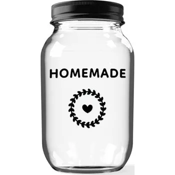 Sklenice Úklid pro klid Sklenice homemade Velikost: 2 l, Typ písma: Tiskací