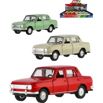 autodráha Welly Auto model Wartburg 353 kov zpětný chod 12cm 4 barvy