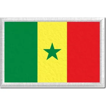 Vlajka Pelisport Senegalská vlajka tištěná nášivka 6 x 4 cm