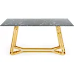 Jídelní stůl KONAMI - černý mramor/zlatá - SLEVA 3% s kodem radost25