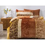 XPOSE® Prodloužené mikroplyšové povlečení EVA Exclusive - hnědé 140x220 cm, 70x90 cm, Mikroplyš + Prodloužená možnost vrácení zboží do 50 dnů