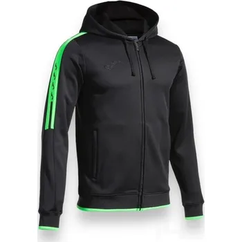 Pánská mikina Mikina JOMA OLIMPIADA, barva černá - zářivě zelená, velikost XS