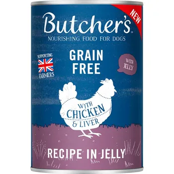 24x400g Butcher's Original bez obilovin pro psy - s kuřecím v želé