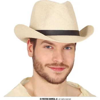 Karnevalový doplněk Guirca Fiestas Španělsko Pánský slamák s entlem