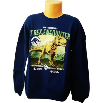 Chlapecká mikina Eplusm Chlapecká mikina JURSKÝ SVĚT T-Rex přes hlavu modrá Barva: Modrá, Velikost: 104