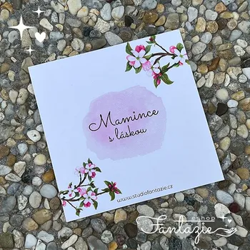 Dárková krabička Atelier Fantazie - Dárková kartička - Mamince s láskou