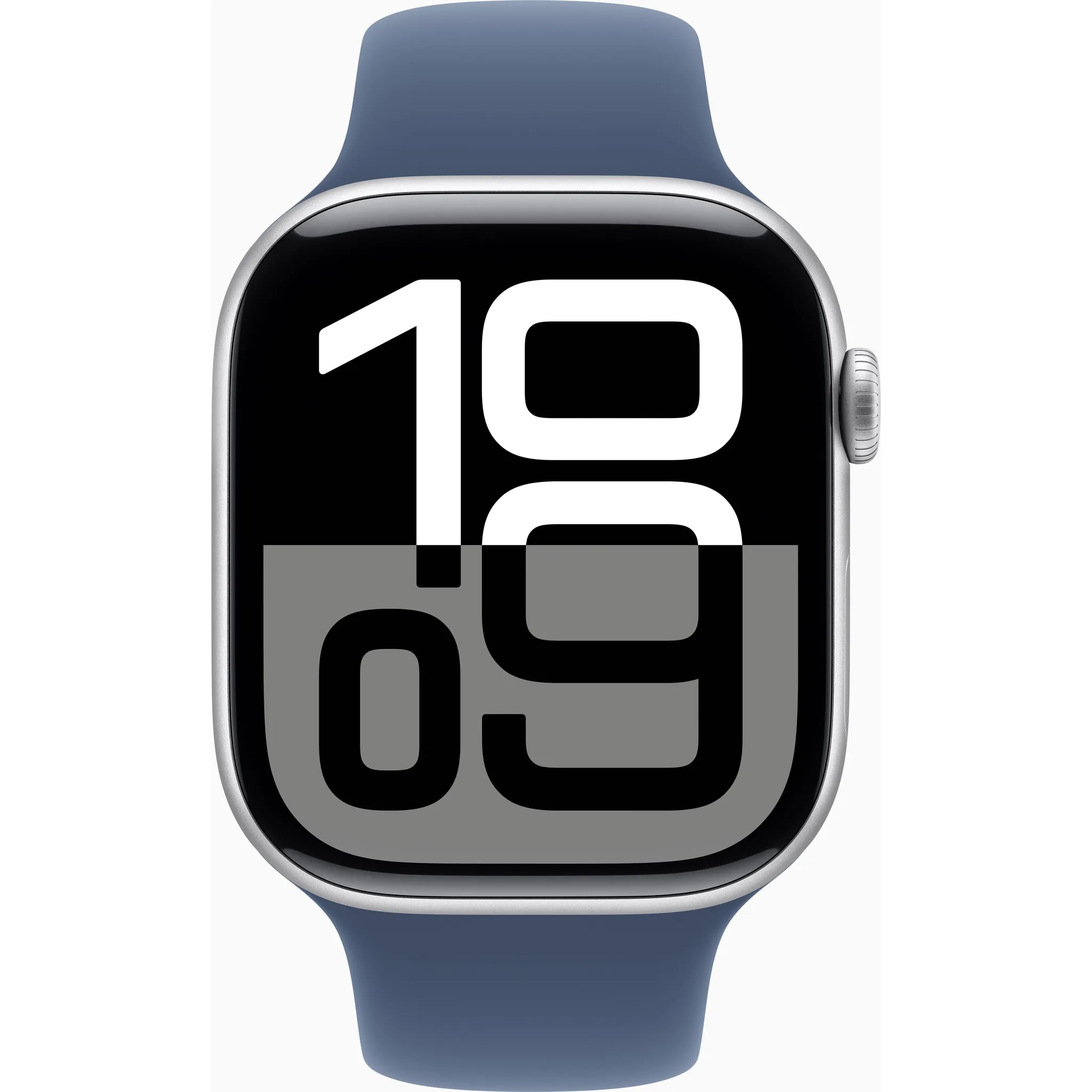 Fotografie 1 - Chytré hodinky Apple Watch Series 10 46 mm stříbrný hliník s denimovým sportovním řemínkem M/L