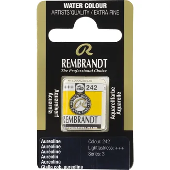Vodová barva Akvarelová barva v půlpánvičce Rembrandt - 242 Aureoline