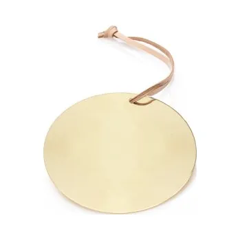 Vánoční ozdoba Mosazná vánoční ozdoba s koženým poutkem Bauble